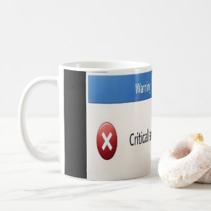 Kritischer Fehler — Retro-Windows-Warnfelder-Grafi Kaffeetasse