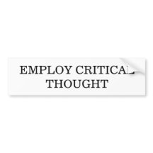 Kritischer Gedanken-Autoaufkleber