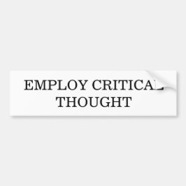 Kritischer Gedanken-Autoaufkleber Autoaufkleber