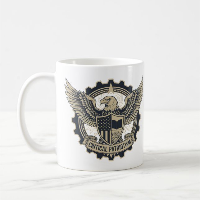 Kritischer Patriotismus Becher Kaffeetasse (Links)