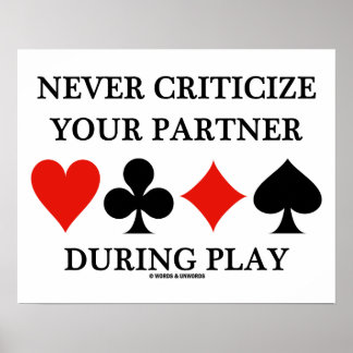 Kritisieren Sie niemals Ihren Partner während der Poster
