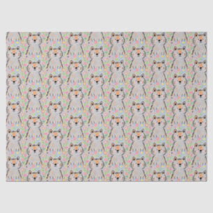 Kritzel-Katzen-Tissue-Papier Grau Seidenpapier