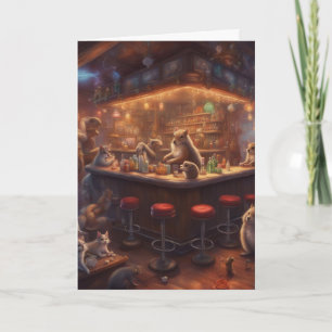 Kritzel-Weihnachtsfeier im Bar-Kunden Karte