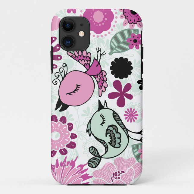 Kritzelvögel Case-Mate iPhone Hülle (Rückseite)