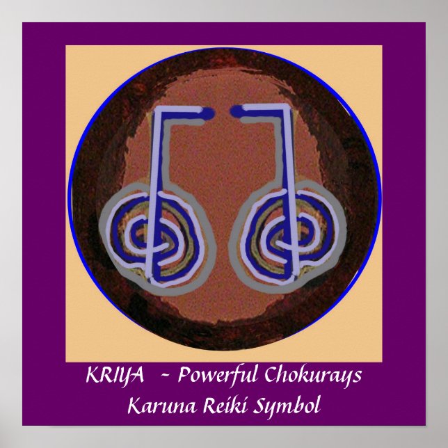 KRIYA - Karuna Reiki Heilsymbol Poster (Vorne)