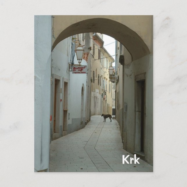 Krk Postkarte (Vorderseite)