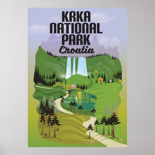 Krka Nationalpark Kroatien Poster (Vorne)