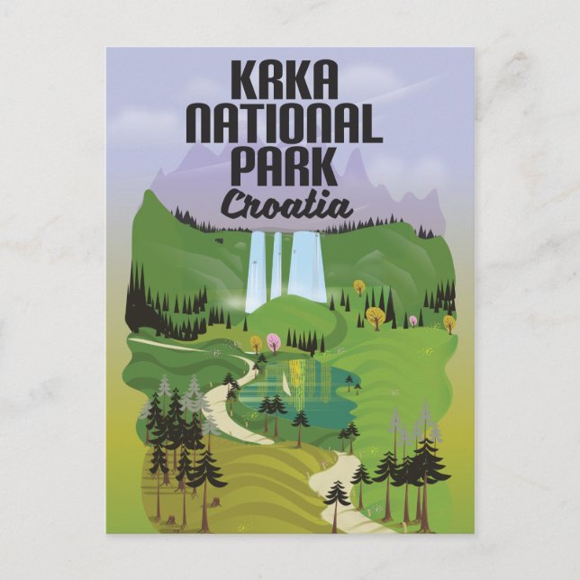 Krka Nationalpark Kroatien Postkarte (Vorderseite)