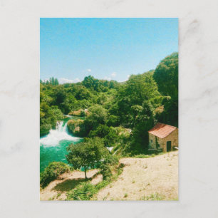 Krka-Wasserfall, Krka-Nationalpark, Kroatien Feiertagspostkarte
