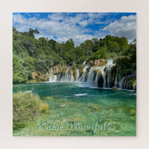 Krka-Wasserfälle in Kroatien entfernte Panorama-Re Puzzle