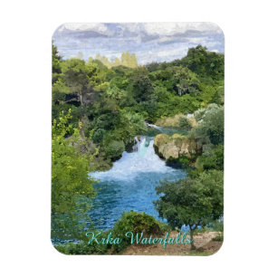 Krka-Wasserfälle in Kroatien entfernte Panoramaans Magnet