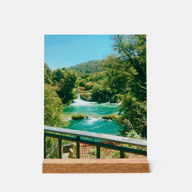 Krka Wasserfälle - Krka Nationalpark - Kroatien Acrylschild (Vorderseite)