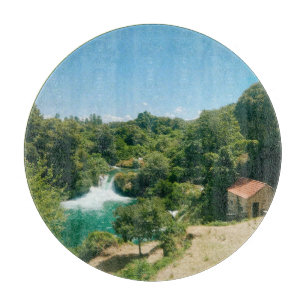 Krka Wasserfälle - Krka Nationalpark - Kroatien Schneidebrett