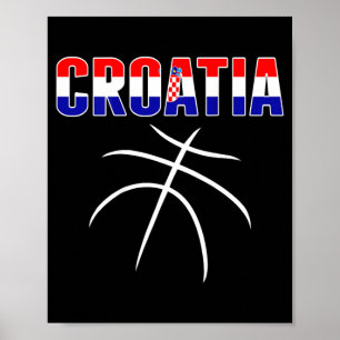 Kroatien Baseball Fans Trikot - Kroatische Flagge Poster