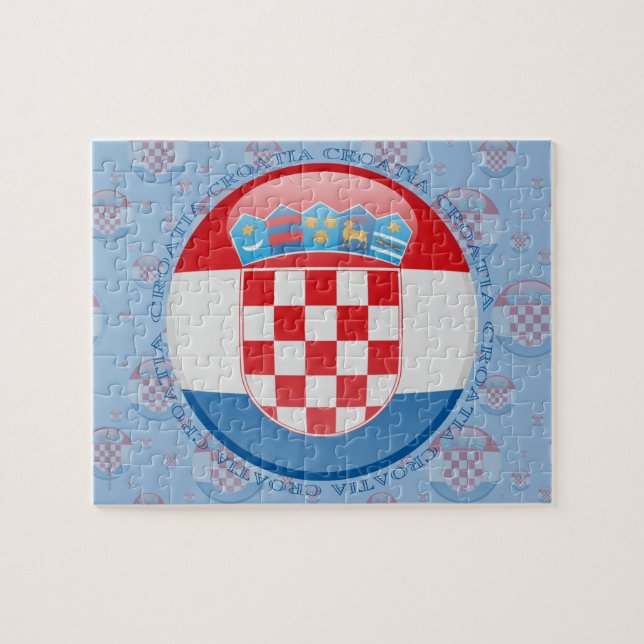 Kroatien-Blasen-Flagge Puzzle (Horizontal)