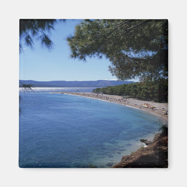 Kroatien, Brac Island, Bol, Golden Cape Beach 2 Magnet (Vorne)