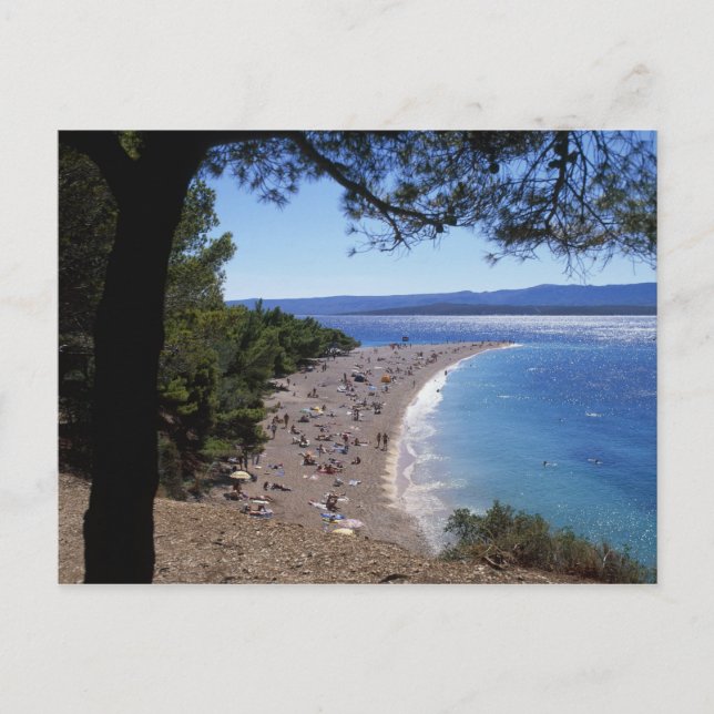 Kroatien, Brac Island, Bol, Golden Cape Beach Postkarte (Vorderseite)