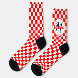 Kroatien Checked Monogram Socken