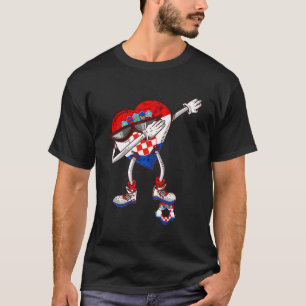 Kroatien Dabbing Herz-Kreislauf-Fußball-Team Kroat T-Shirt
