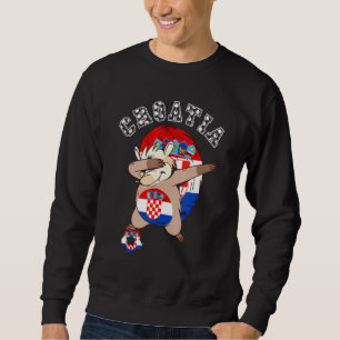 Kroatien Dabbing Igel Kroatische Flagge Hrvatska S Sweatshirt