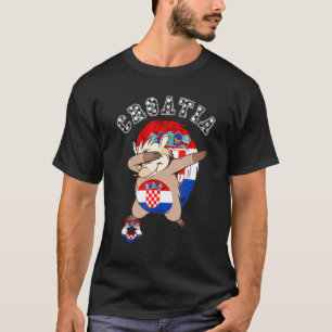 Kroatien Dabbing Igel Kroatische Flagge Hrvatska S T-Shirt