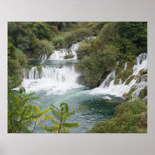 Kroatien, Dalmatien, Nationalpark Krka Falls Poster