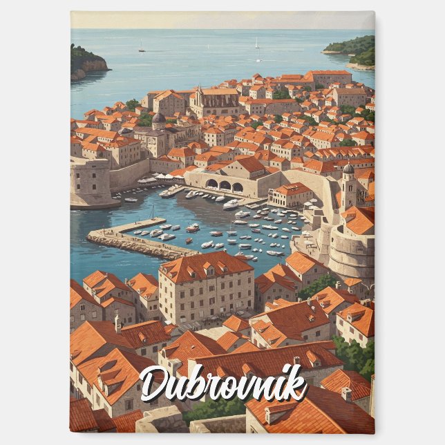Kroatien Dubrovnik Reise Magnet (Vorderseite)