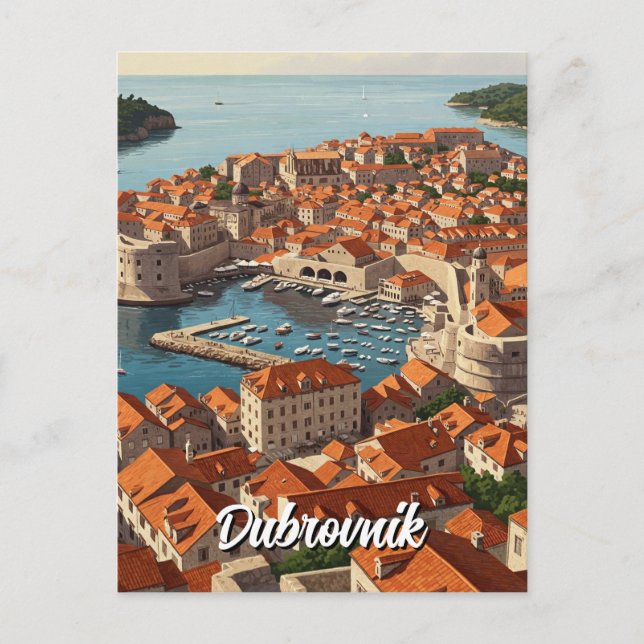 Kroatien Dubrovnik Reise Postkarte (Vorderseite)