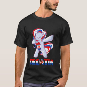 Kroatien Einhorn Kroatische Flagge Hrvatska Kroati T-Shirt