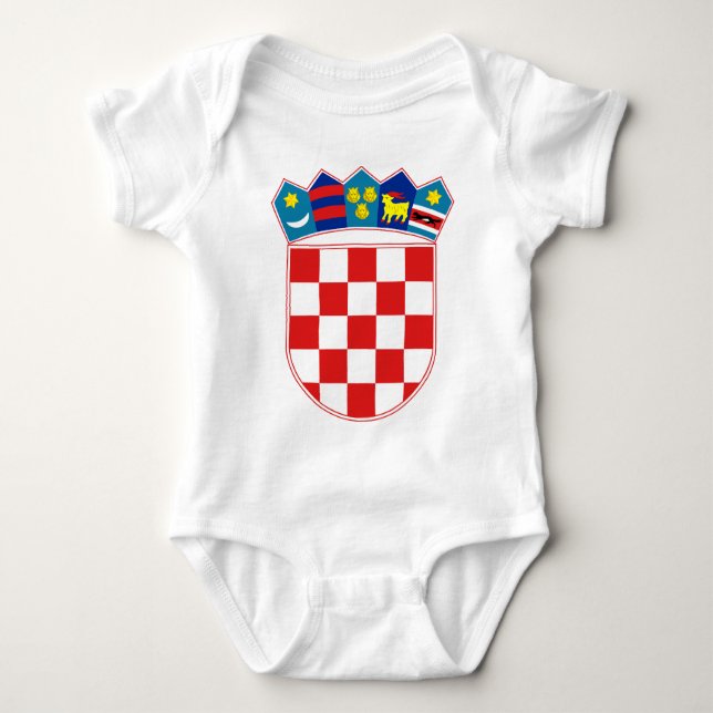 Kroatien-Emblem Baby Strampler (Vorderseite)