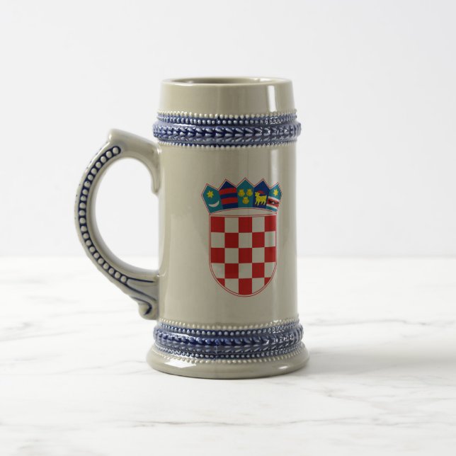 Kroatien-Emblem Bierglas (Links)