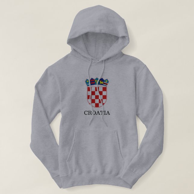 Kroatien-Emblem Hoodie (Design vorne)