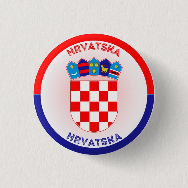 Kroatien-Erbe-Emblem Button (Vorderseite)