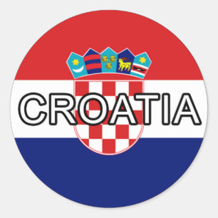 Kroatien Euro-Sticker Runder Aufkleber