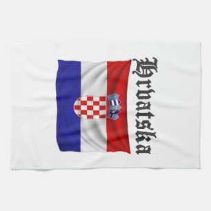Kroatien Fan Design  Geschirrtuch