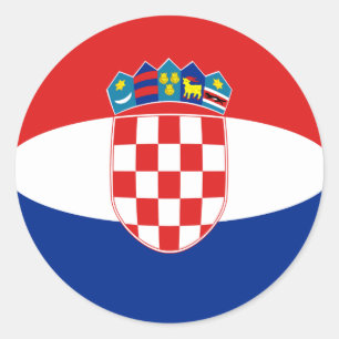 Kroatien Fischauge Flaggen Aufkleber
