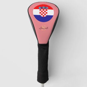 Kroatien Flag & Girls Mit Monogramm Golf Clubs Cov Headcover