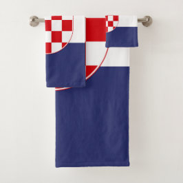 Kroatien-Flagge Badhandtuch Set