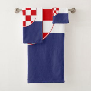 Kroatien-Flagge Badhandtuch Set
