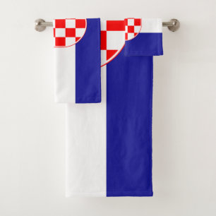 Kroatien-Flagge Badhandtuch Set