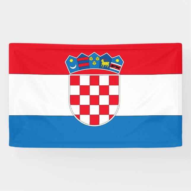 Kroatien-Flagge Banner (Horizontal)
