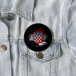 Kroatien-Flagge Button