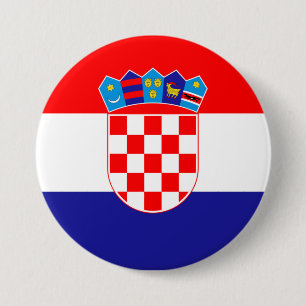 Kroatien-Flagge Button