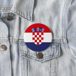 Kroatien-Flagge Button