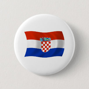 Kroatien-Flagge-Button Button