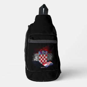 Kroatien-Flagge Crossbody Bag
