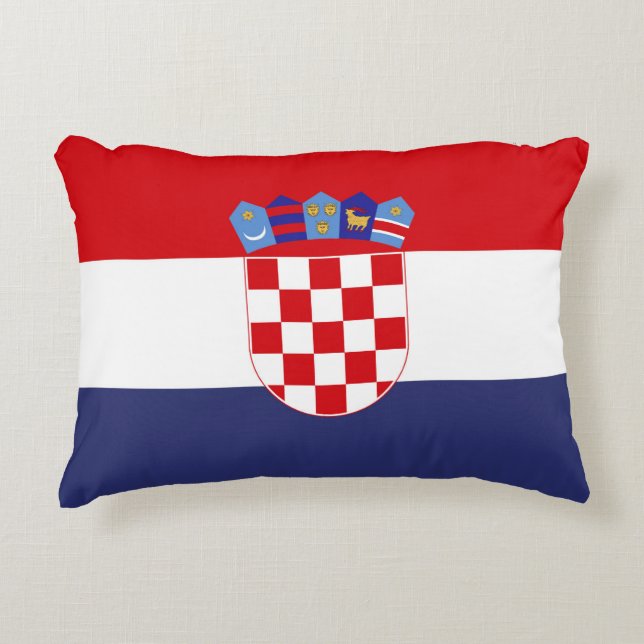 Kroatien-Flagge Dekokissen (Vorderseite)