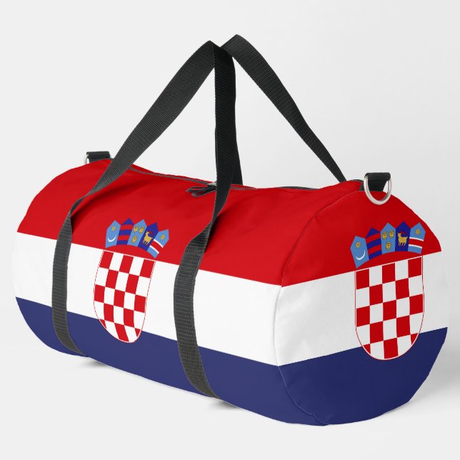 Kroatien-Flagge Duffle Bag (Linke Ecke)