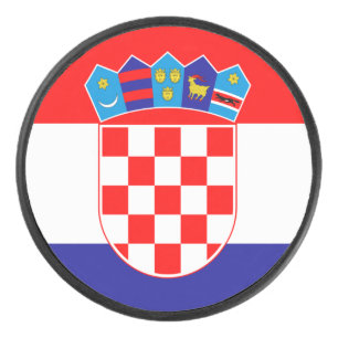 Kroatien-Flagge Eishockey Puck