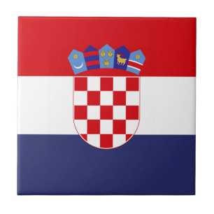 Kroatien-Flagge Fliese